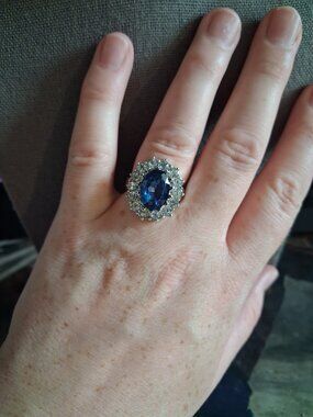 Large Blue stoned ring